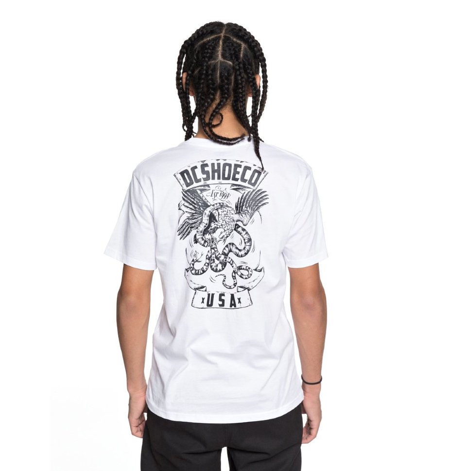 Футболка мужская DC SHOES Dc Sugihara Bat M Snow White фото 3