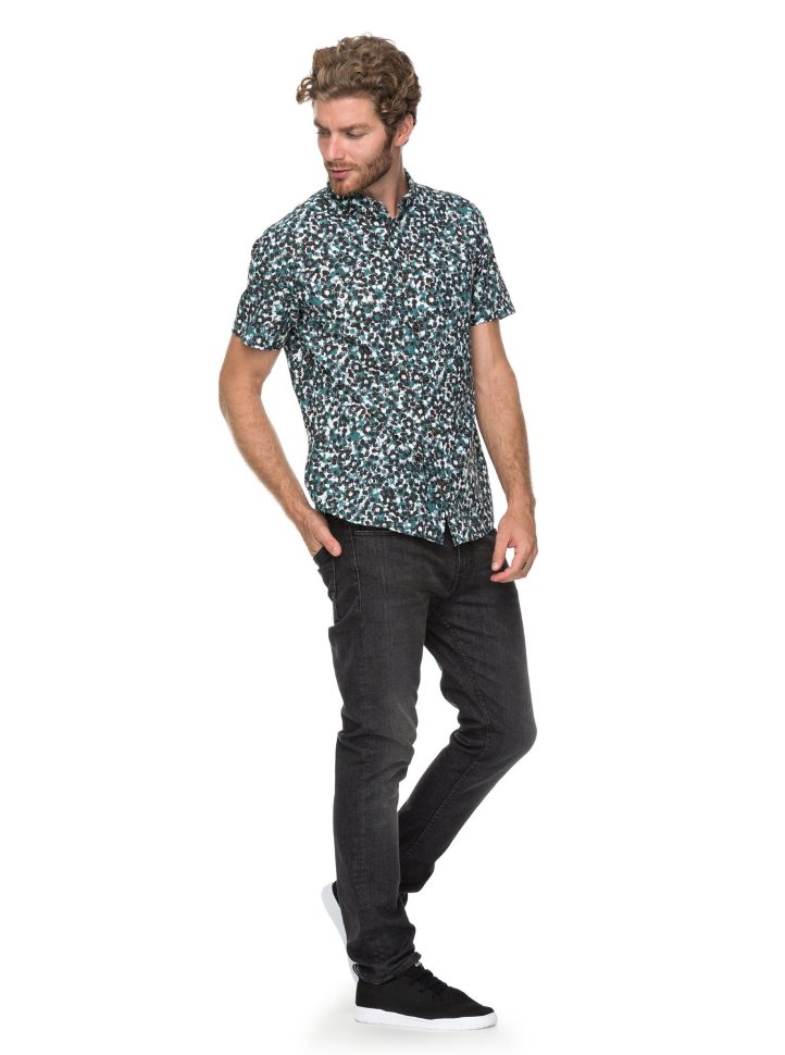 Рубашка мужская QUIKSILVER Sslinenprintshi M Mallard Linen фото 2