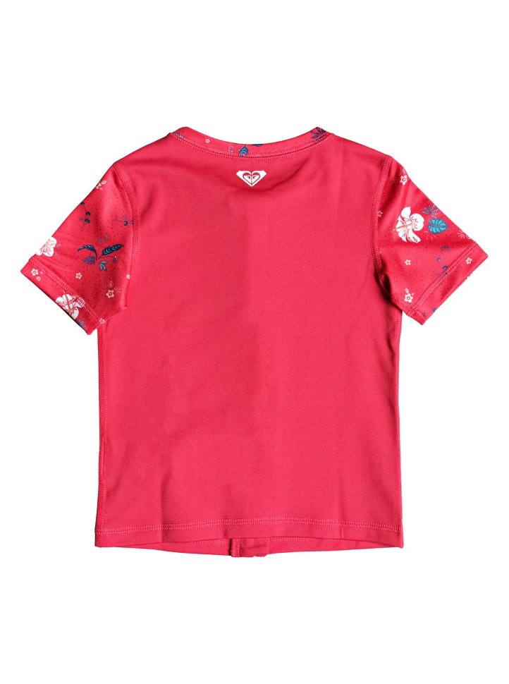 Гидрофутболка для девочек ROXY Shortbreak Ss Z K Rouge Red Tropicool фото 2