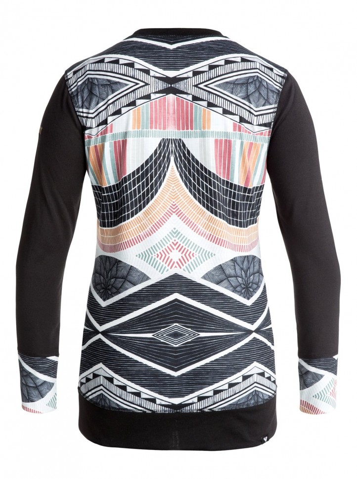 Термокофта женская ROXY Daybreak Top J True Black_Pop Snow Lines фото 2