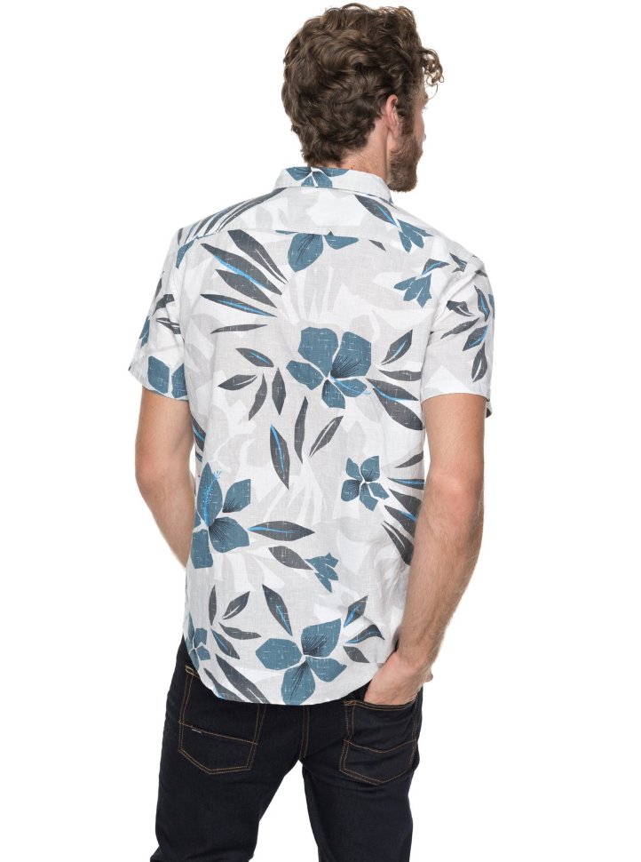 Рубашка мужская QUIKSILVER Sslinenprintshi M Sleet Linen фото 3