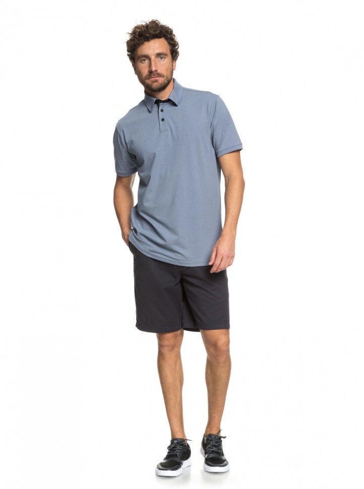 Рубашка-поло мужская QUIKSILVER Reeldealpolo M Blue Shadow Heathered фото 2