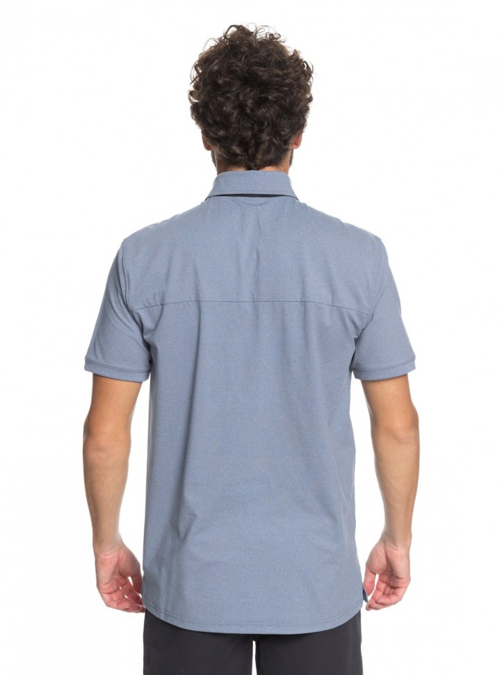 Рубашка-поло мужская QUIKSILVER Reeldealpolo M Blue Shadow Heathered фото 3