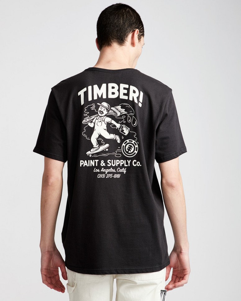 Футболка мужская ELEMENT Supply Co Ss Off Black фото 2