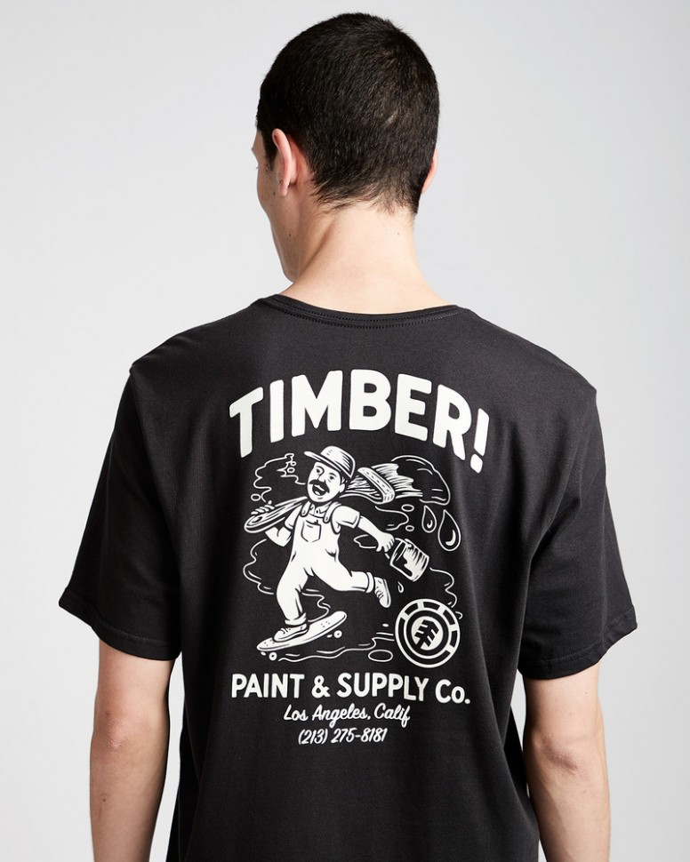 Футболка мужская ELEMENT Supply Co Ss Off Black фото 3