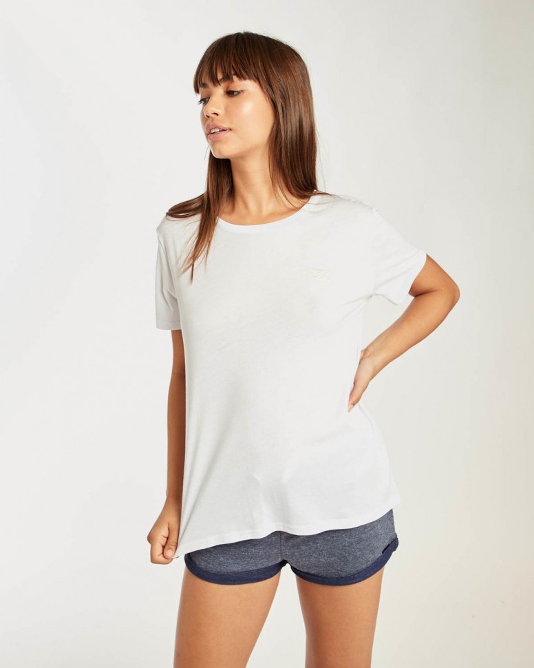 Футболка женская BILLABONG Beach Day Short Slee White