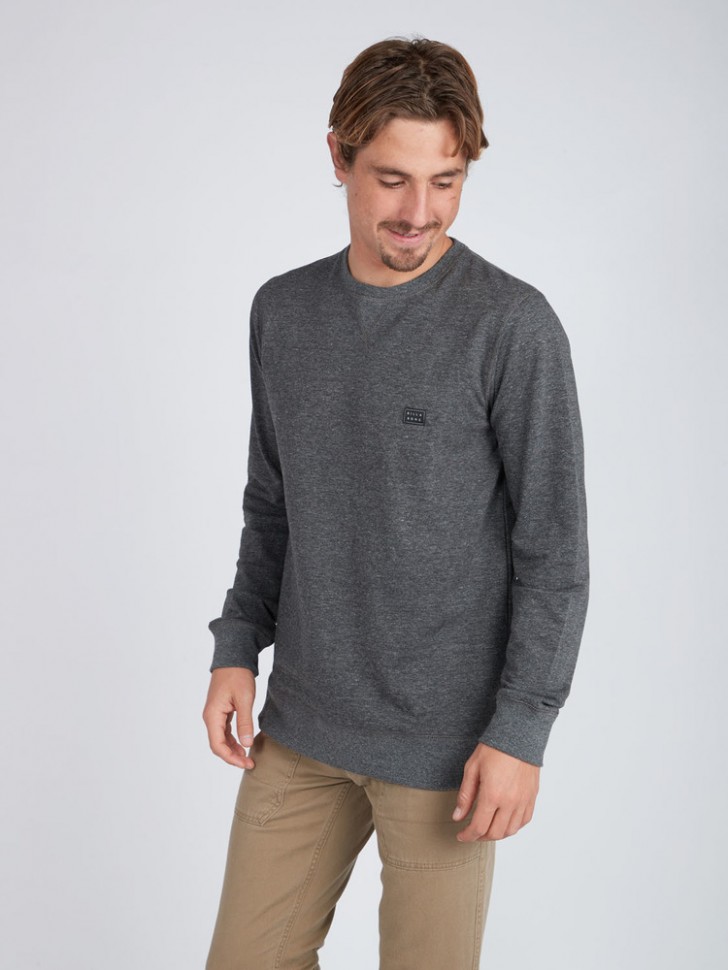 Свитшот с флисом мужской BILLABONG All Day Crew Black фото 2