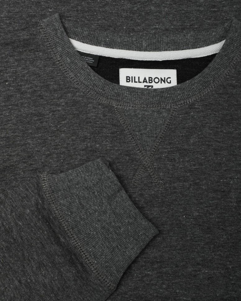 Свитшот с флисом мужской BILLABONG All Day Crew Black фото 5