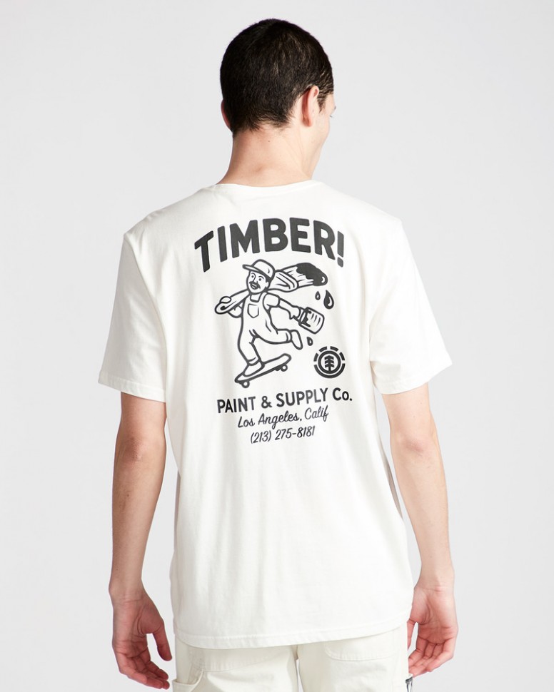 Футболка мужская ELEMENT Supply Co Ss Off White фото 2