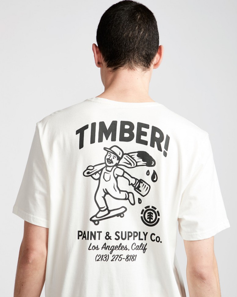 Футболка мужская ELEMENT Supply Co Ss Off White фото 3