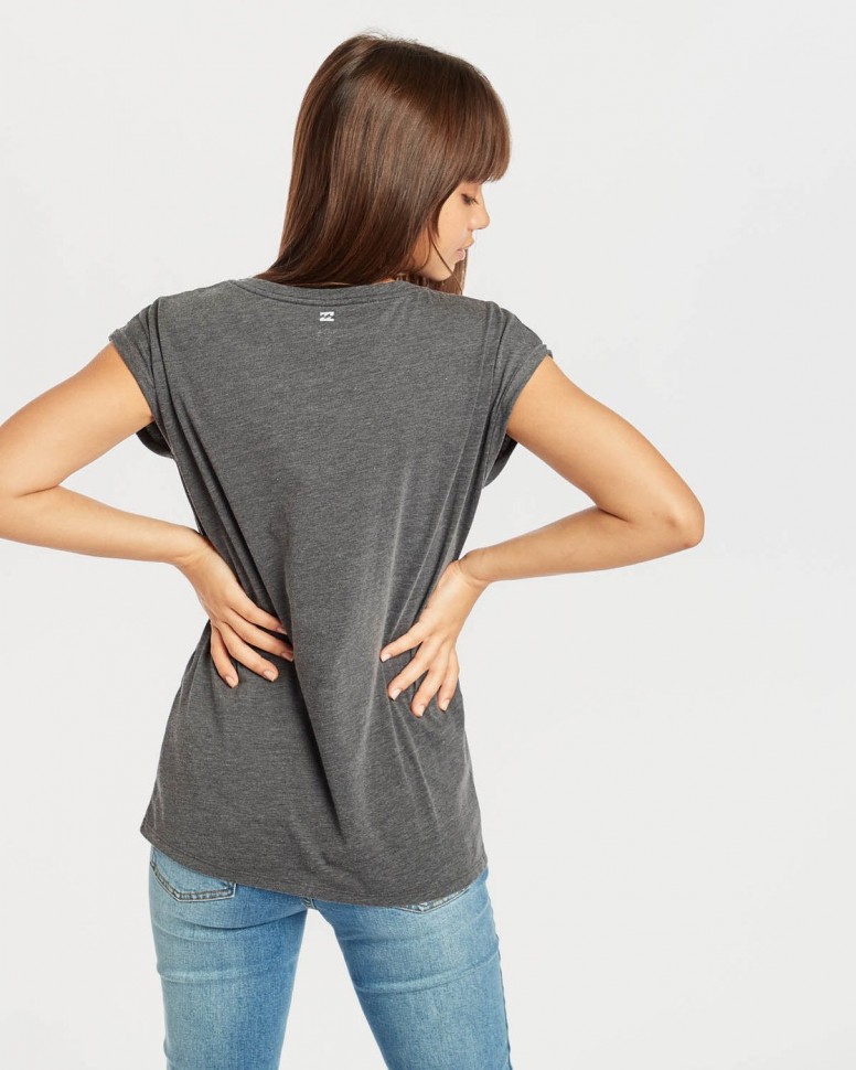 Футболка женская BILLABONG All Night Tee Off Black фото 3