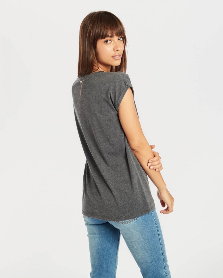 Футболка женская BILLABONG All Night Tee Off Black фото 4