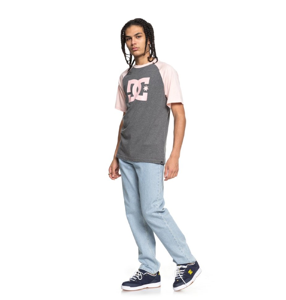 Футболка мужская DC SHOES Star Raglan Ss M Charcoal Heather/ English Rose фото 2