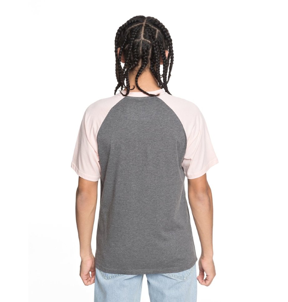 Футболка мужская DC SHOES Star Raglan Ss M Charcoal Heather/ English Rose фото 3