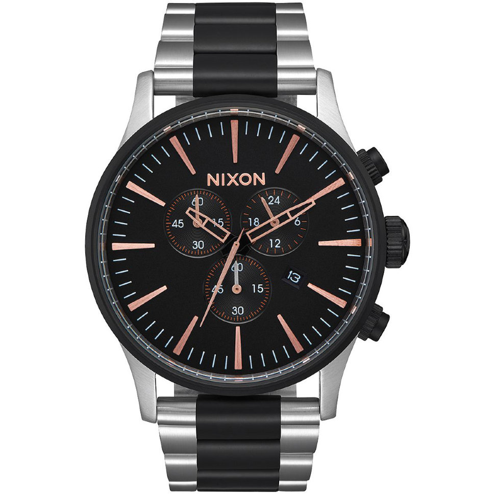 Часы NIXON Sentry Chrono A/S Black/Rose Gold