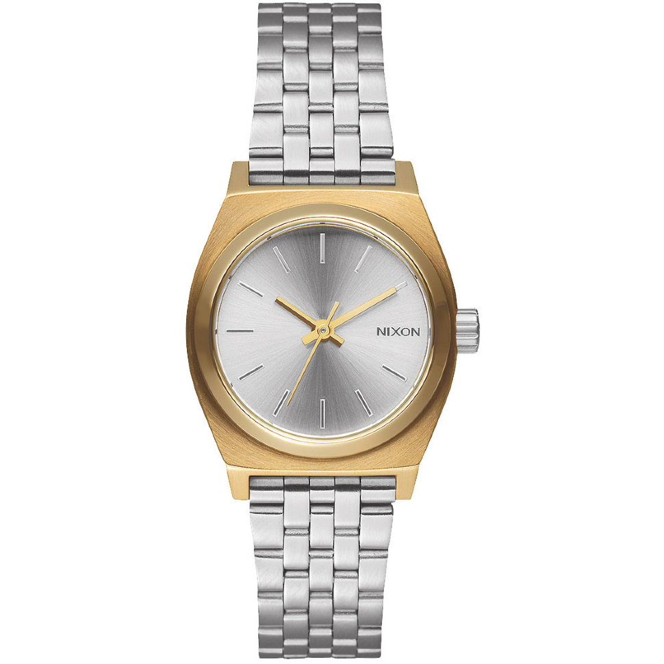 Часы NIXON Small Time Teller A/S Gold/Silver/Silver