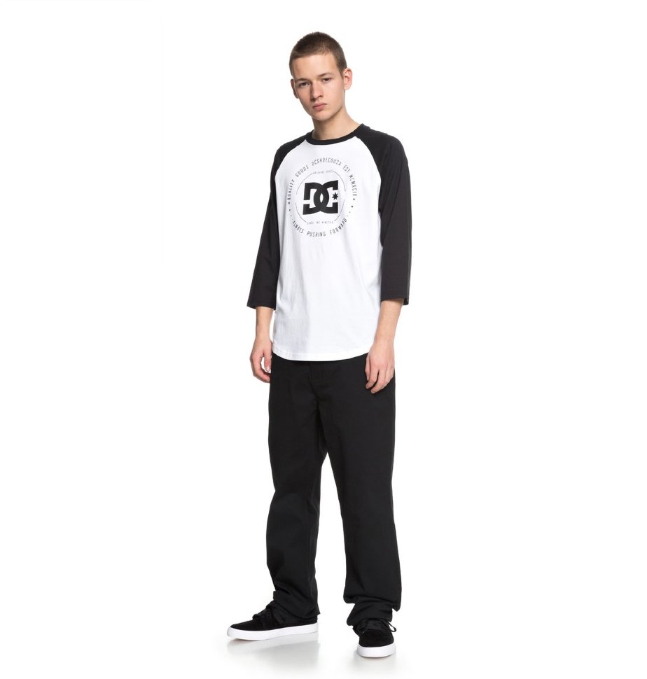 Футболка мужская DC SHOES Rebuilt 2Raglan M Snow White фото 2