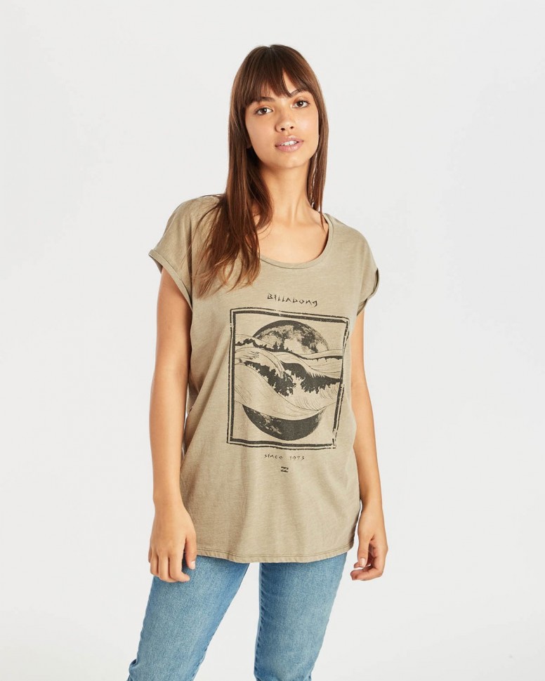 Футболка женская BILLABONG All Night Tee Sage фото 3