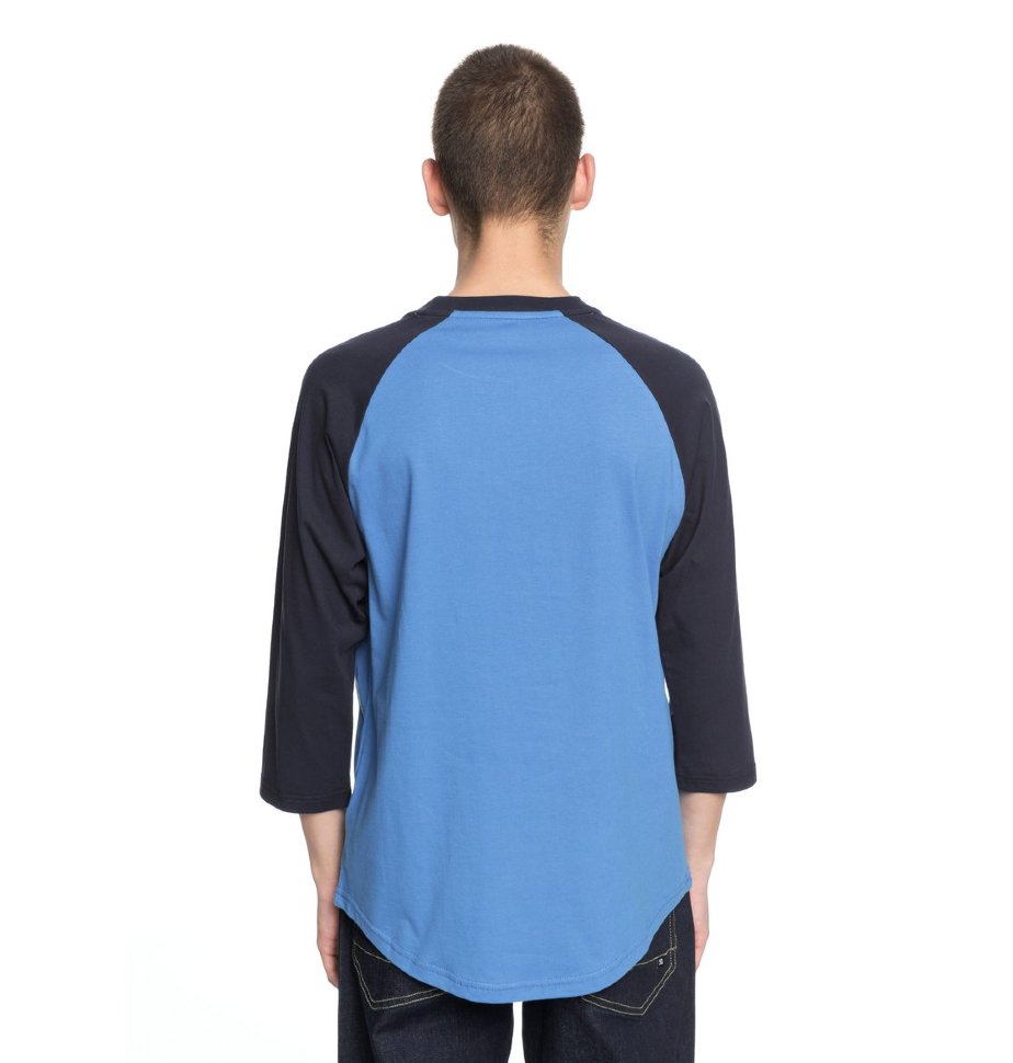 Футболка мужская DC SHOES Rebuilt 2Raglan M Dark Indigo/ Campanula фото 3