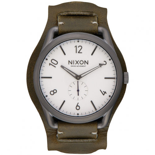 Часы NIXON C45 Leather A/S Gunmetal/Surplus Cuff