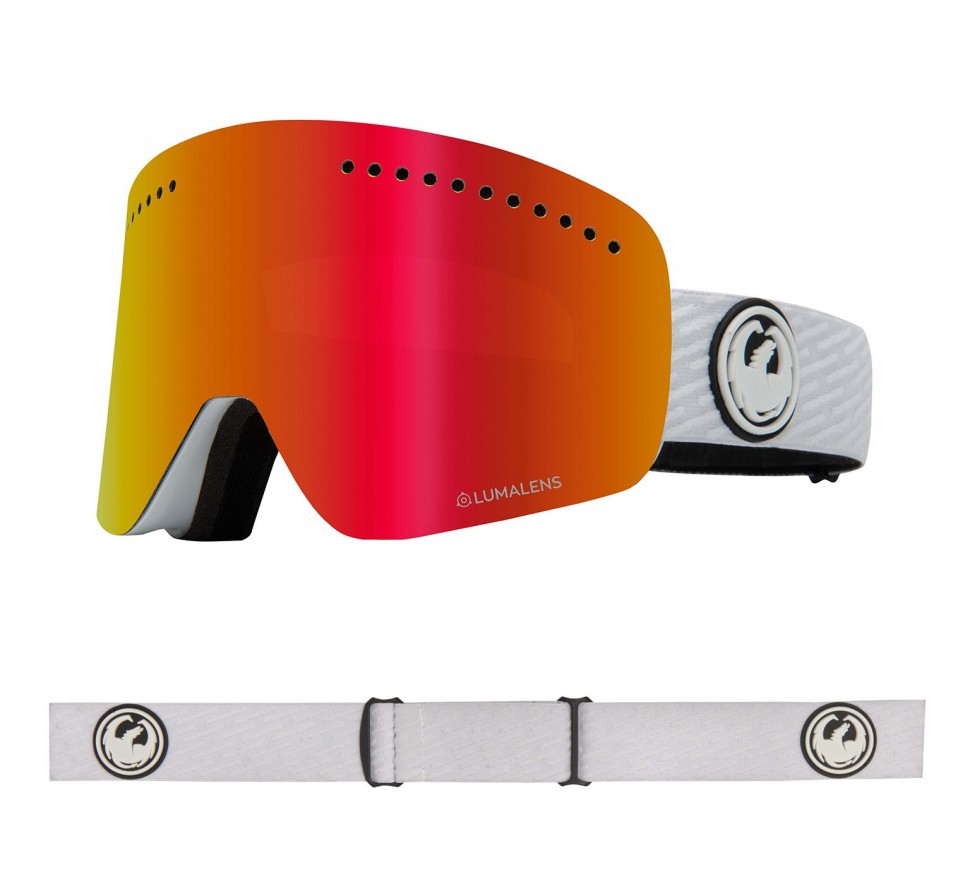 Маска горнолыжная DRAGON Nfx Pk White/Ll Red Ion + Ll Pink Ion