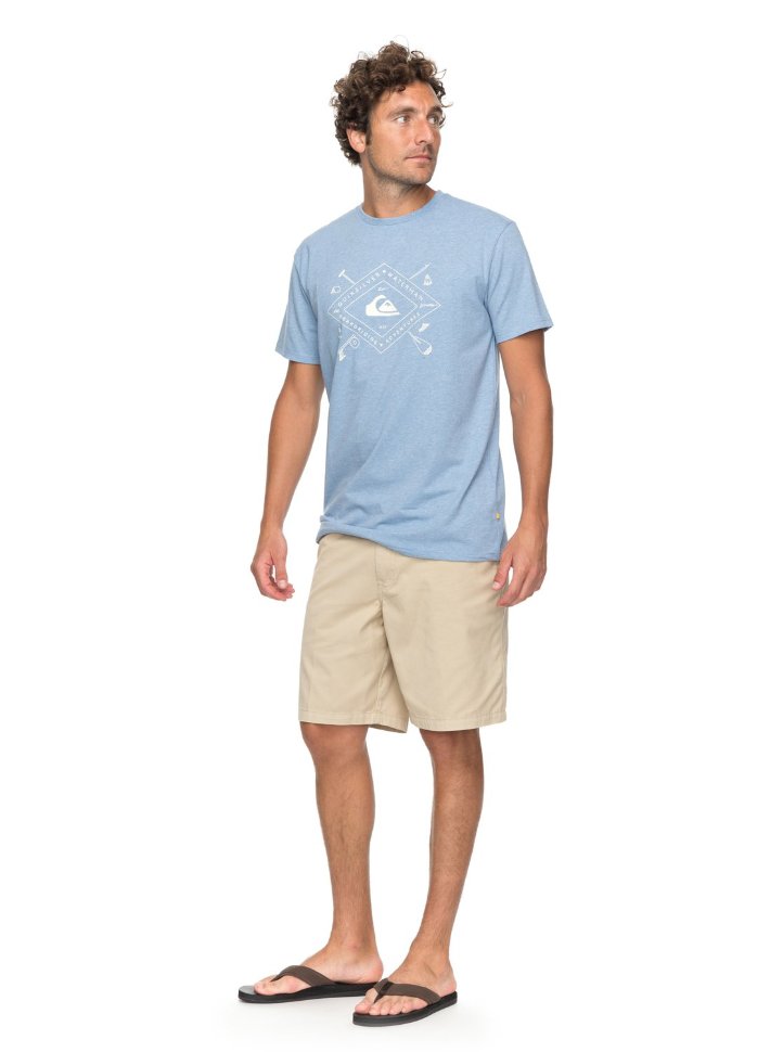 Футболка мужская QUIKSILVER Sandhillpeakspe M Blue Shadow Heathered фото 2