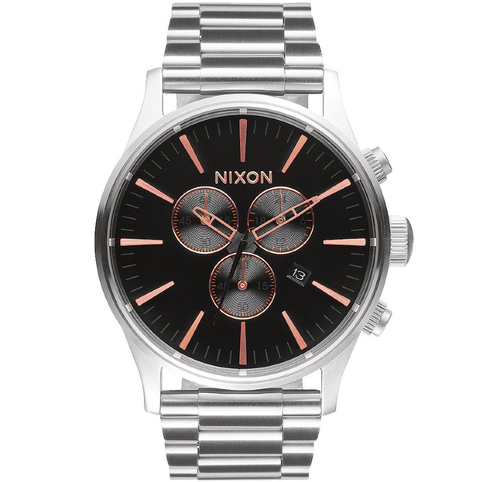 Часы NIXON Sentry Chrono A/S Gray/Rose Gold