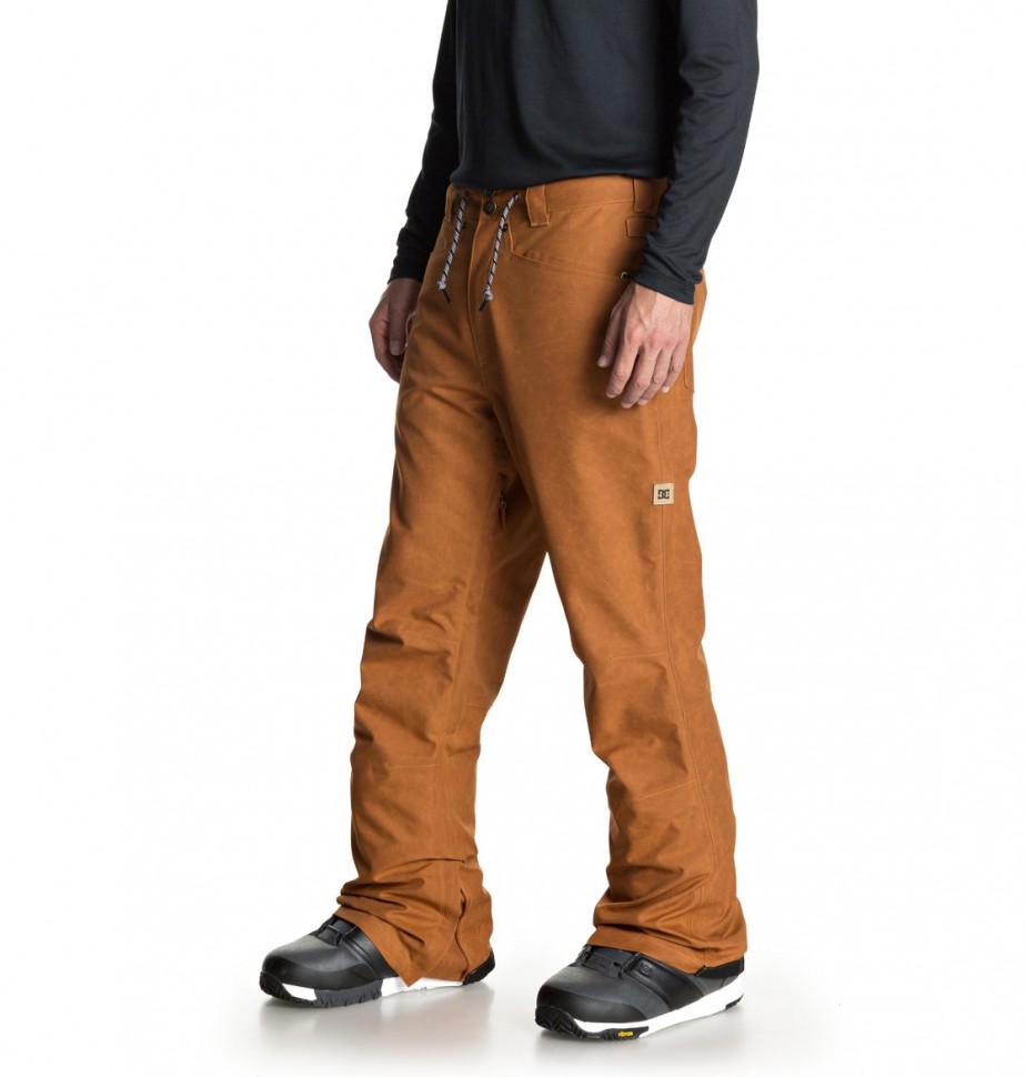 Штаны для сноуборда мужские DC SHOES Relay Pnt M Waxed Leather Brown фото 2