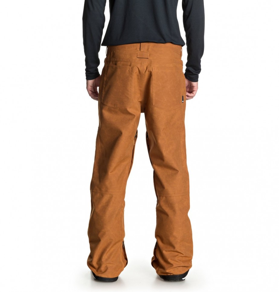 Штаны для сноуборда мужские DC SHOES Relay Pnt M Waxed Leather Brown фото 4