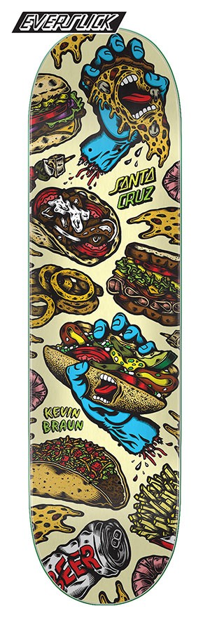 Дека для скейтборда SANTA CRUZ Braun Snacks Everslick 8.25дюйм  2020