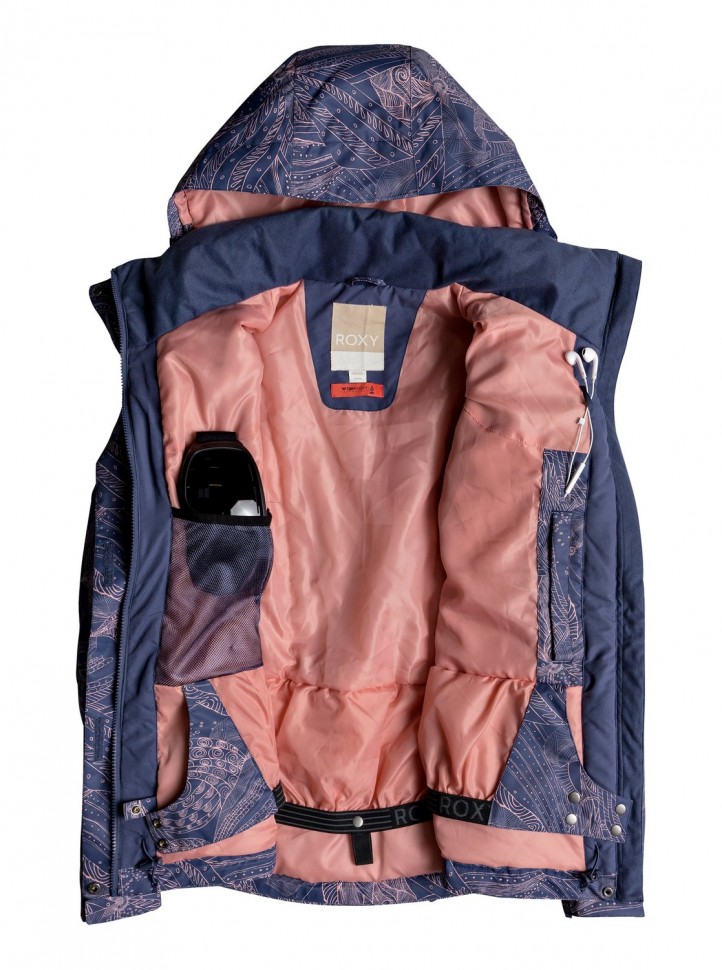 Куртка для сноуборда женская ROXY Roxy Jetty Jk J Crown Blue_Queen Motif фото 3