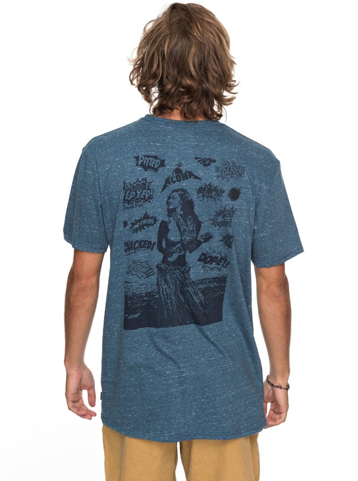 Футболка мужская QUIKSILVER Orglonglosta M Real Teal Heather фото 3