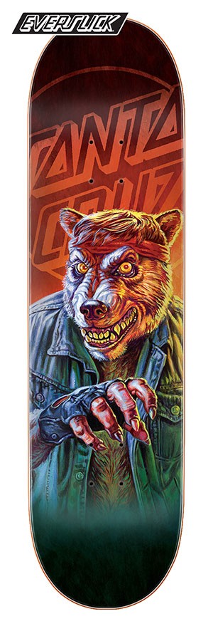 Дека для скейтборда SANTA CRUZ The Worst Werewolf Biker Everslick 8дюйм  2020
