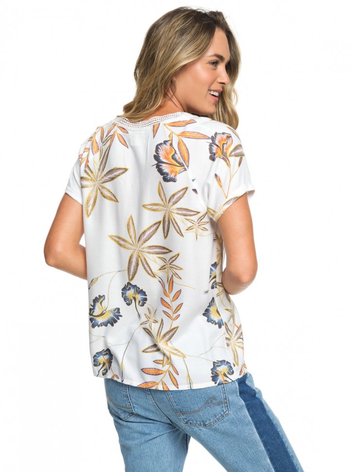 Блузка ROXY Break Evasion J Marshmallow Bird Flower фото 4