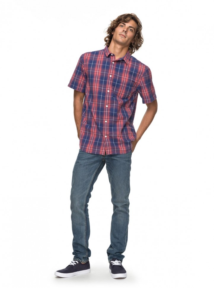 Рубашка мужская QUIKSILVER Taxirider M Vintage Indigo Checks Taxi фото 2