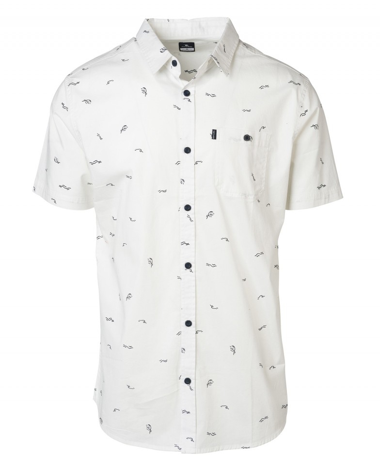 Рубашка к/рукав RIP CURL Busy Surf Day Shirt Optical White