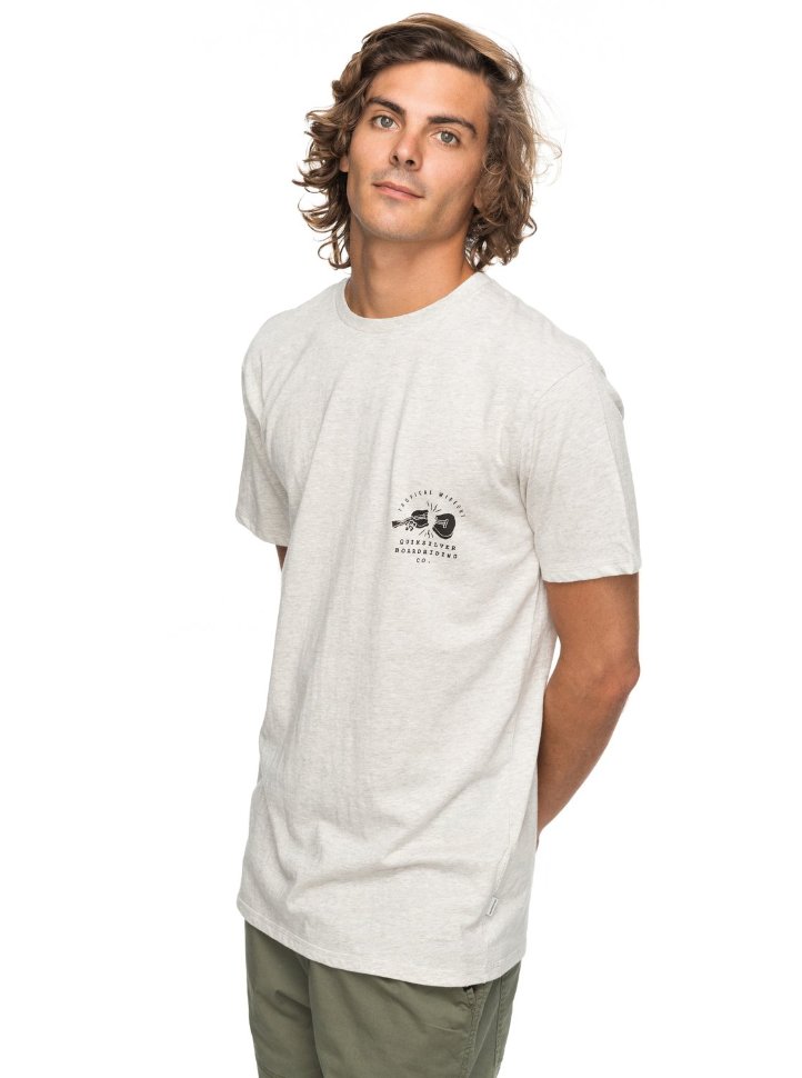 Футболка мужская QUIKSILVER Orglonglosta M Snow White Heather