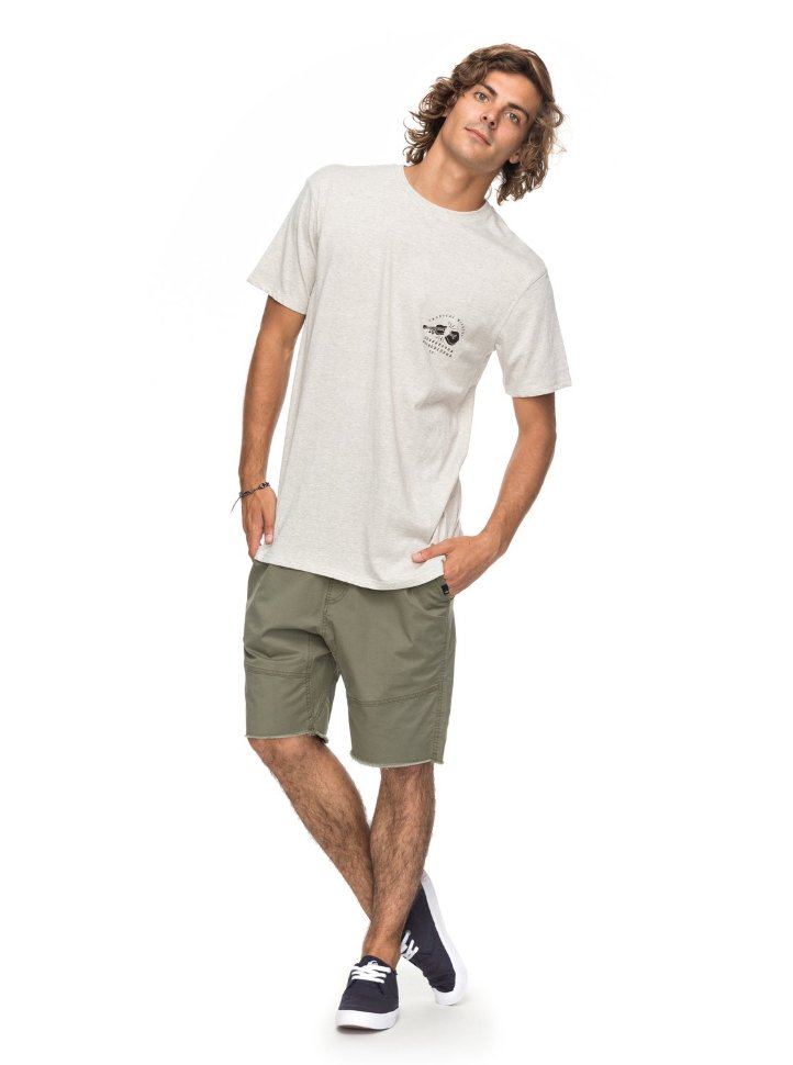 Футболка мужская QUIKSILVER Orglonglosta M Snow White Heather фото 2