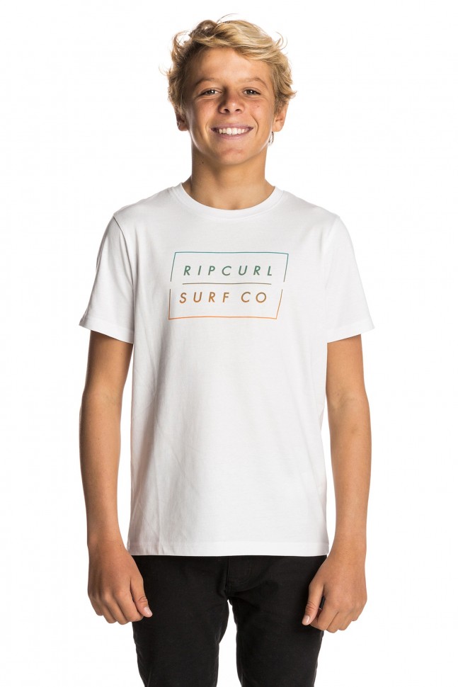 Футболка RIP CURL Undertow Logo Gradian Ss Tee Optical White