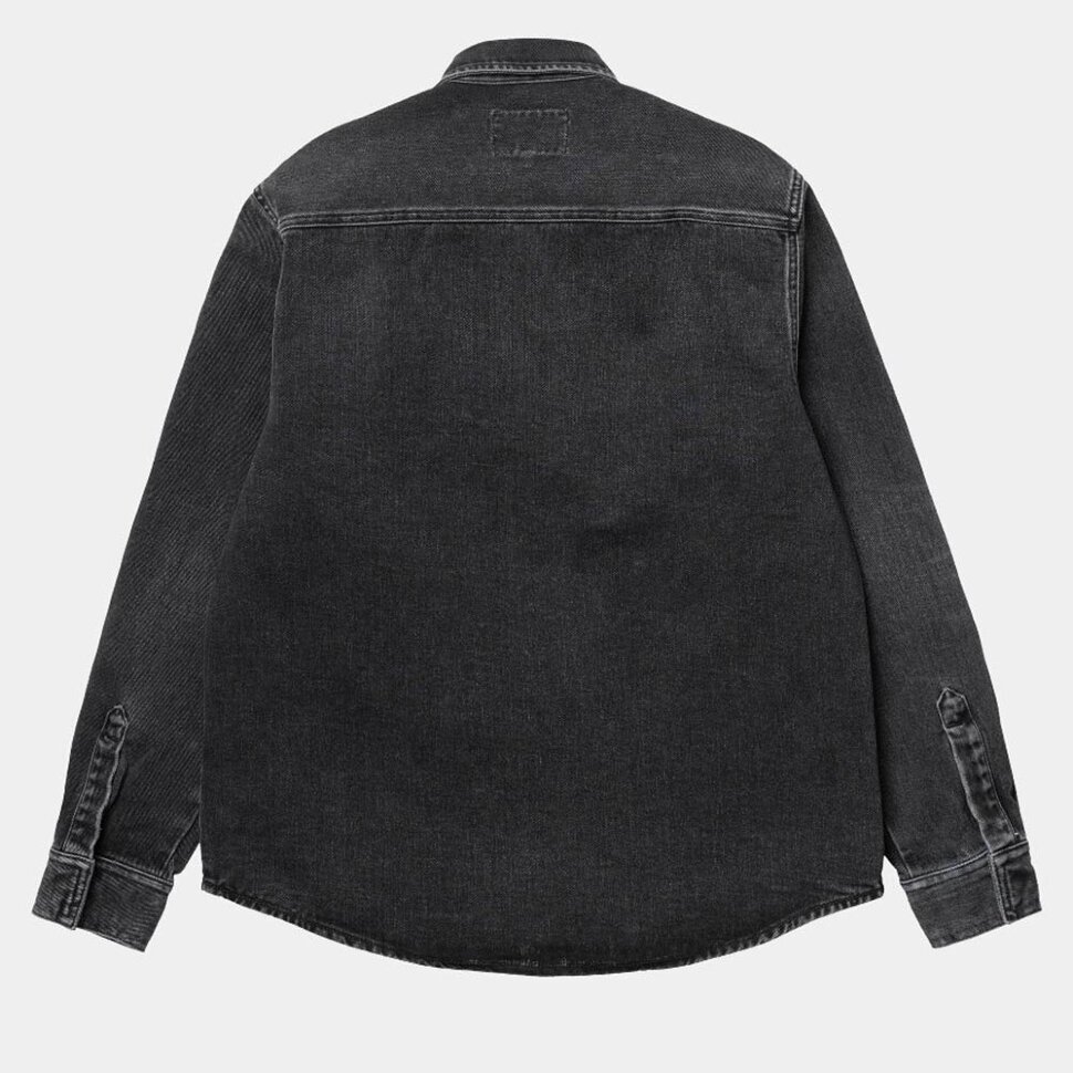 фото Рубашка carhartt wip salinac shirt jac black (mid worn wash) 2021