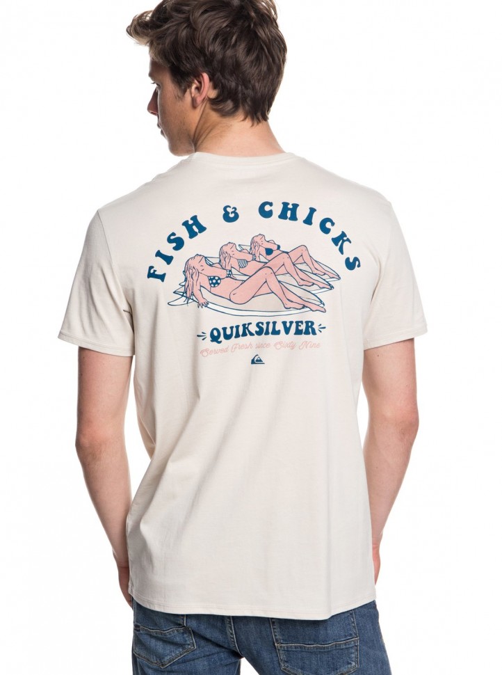 Футболка QUIKSILVER Fishandchickss M Oatmeal фото 3