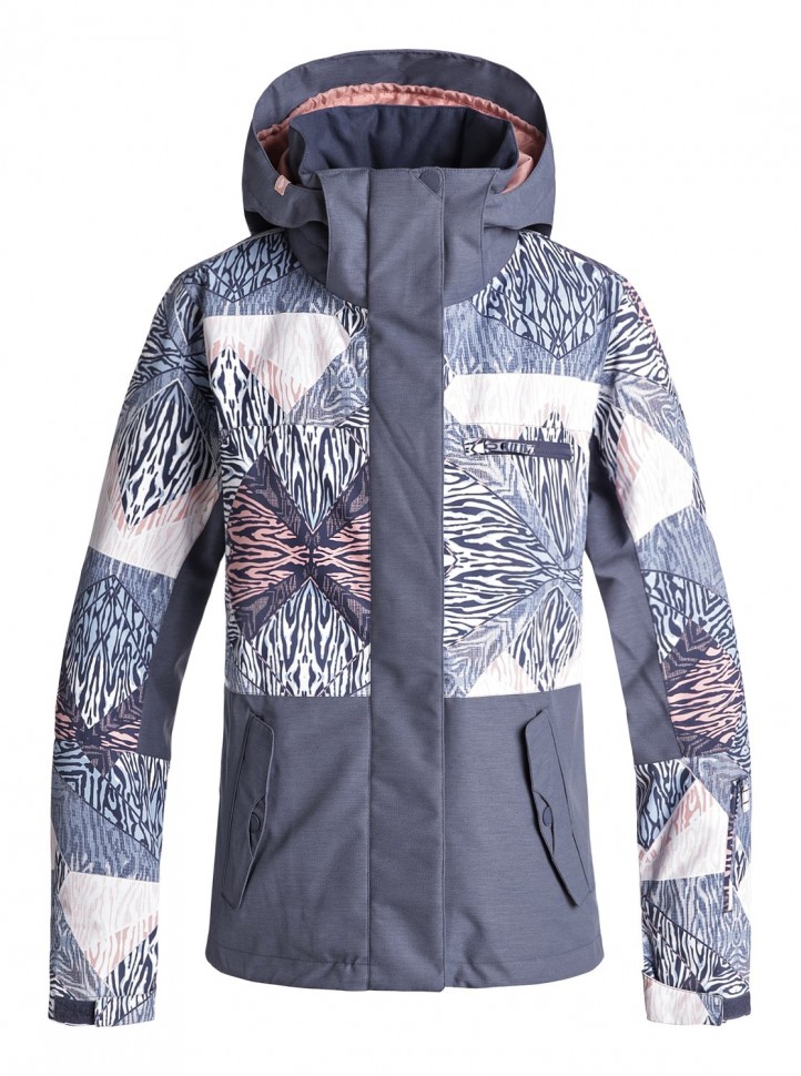 Куртка для сноуборда женская ROXY Rx Jetty Block J Powder Blue_Animal Geo