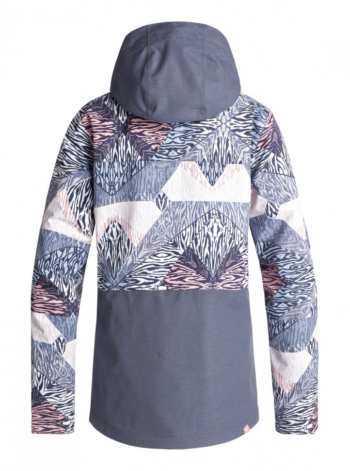 Куртка для сноуборда женская ROXY Rx Jetty Block J Powder Blue_Animal Geo фото 2