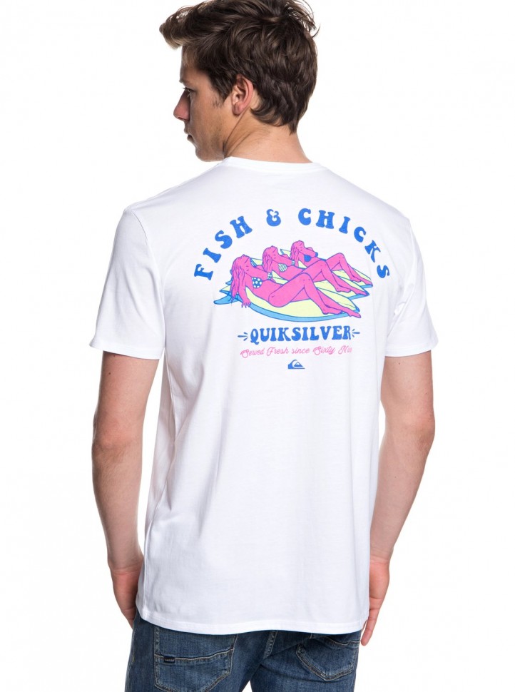 Футболка QUIKSILVER Fishandchickss M White фото 3