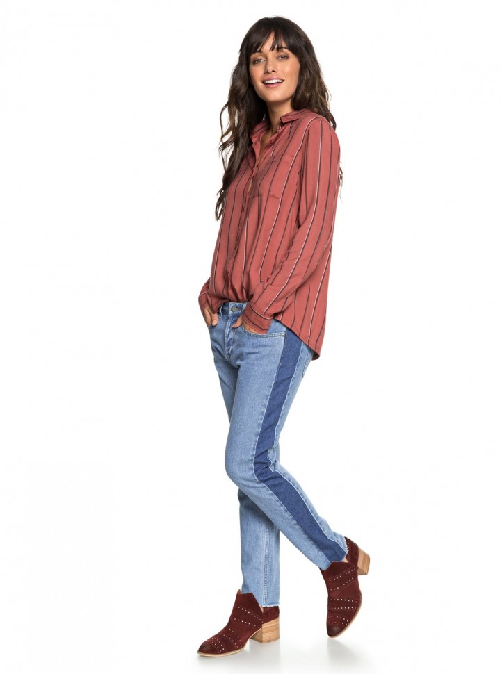 Блузка ROXY Concretestreets J Whitered Rose Poetic Stripe Ve фото 3