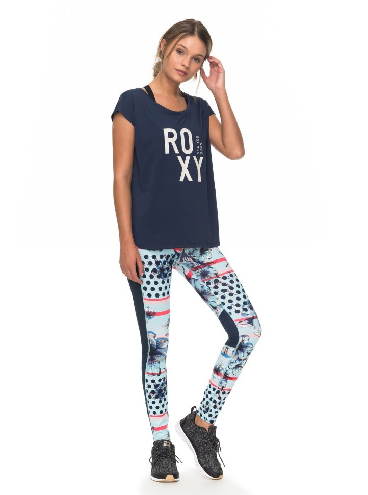 Футболка женская ROXY Pari Walk Tee J Dress Blues фото 2