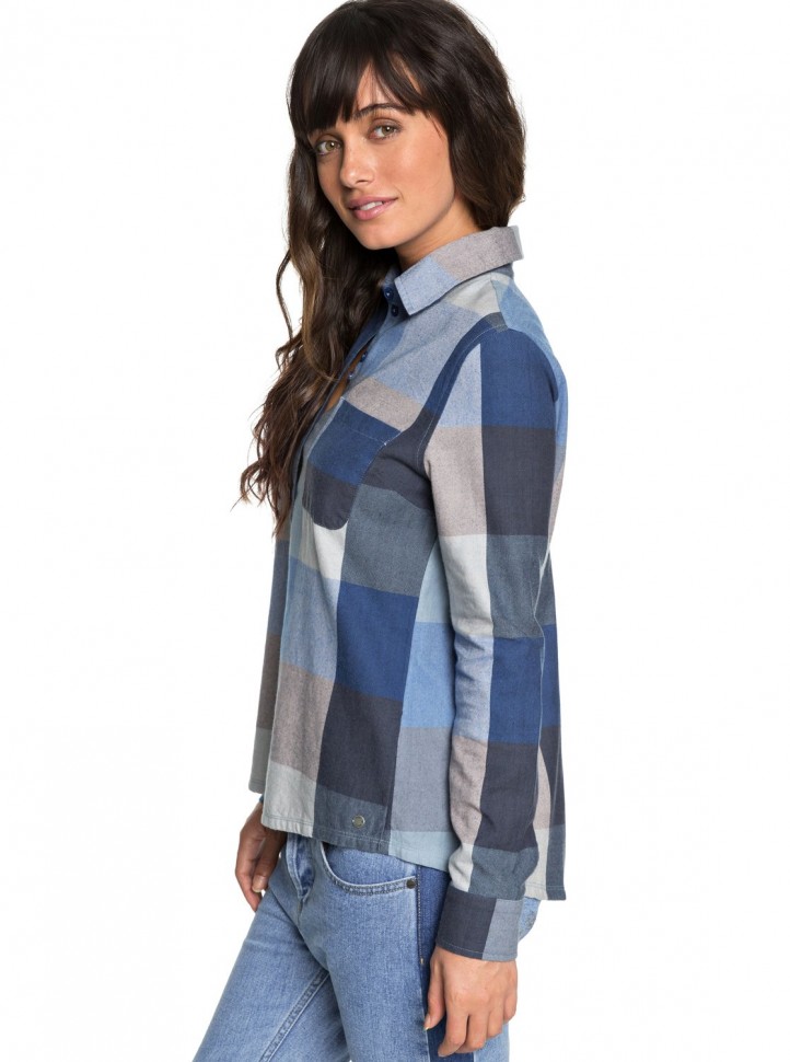 Блузка ROXY Concretestreetc J Dress Blues Square Plaid фото 2