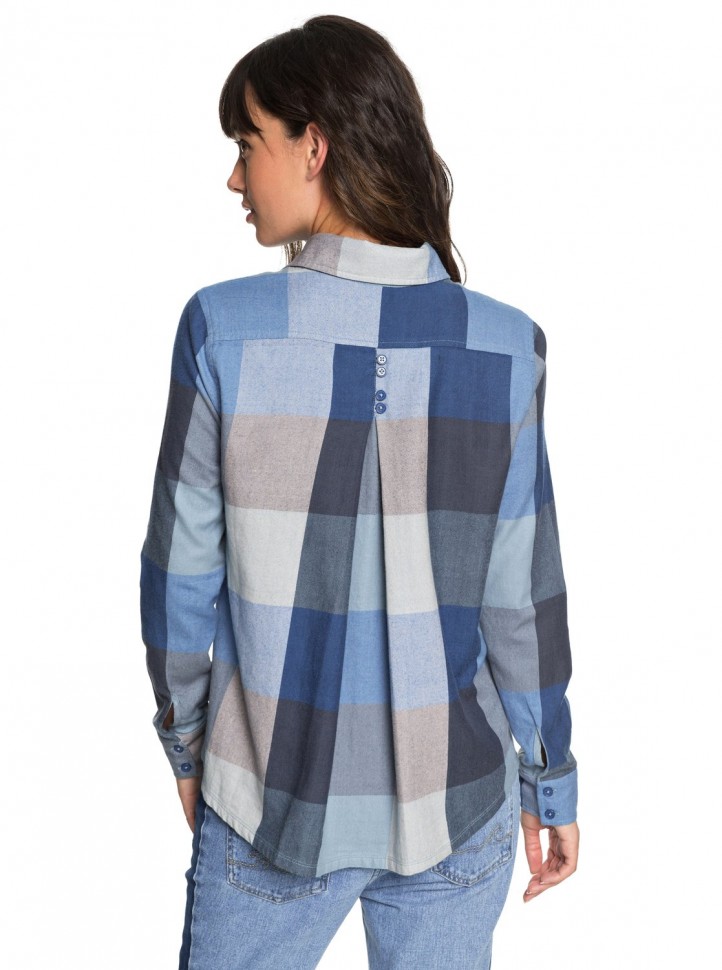 Блузка ROXY Concretestreetc J Dress Blues Square Plaid фото 5