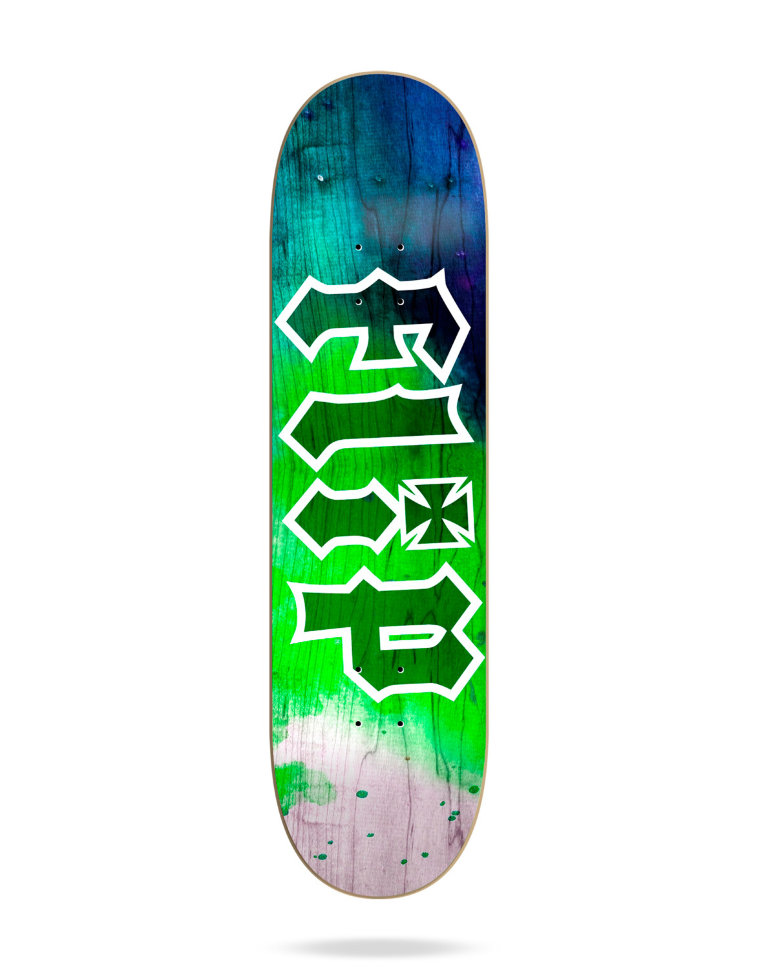 фото Дека для скейтборда flip hkd tie dye deck green 8,5"