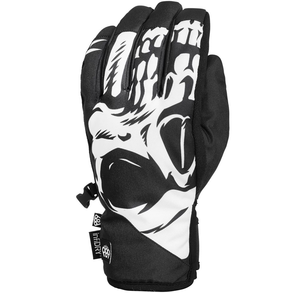 фото Перчатки для сноуборда мужские 686 mns ruckus pipe glove black reaper